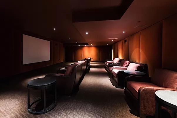 Home Theatre Room, Interior, Projection Screen, Recessed Lighting, Theatre Room
