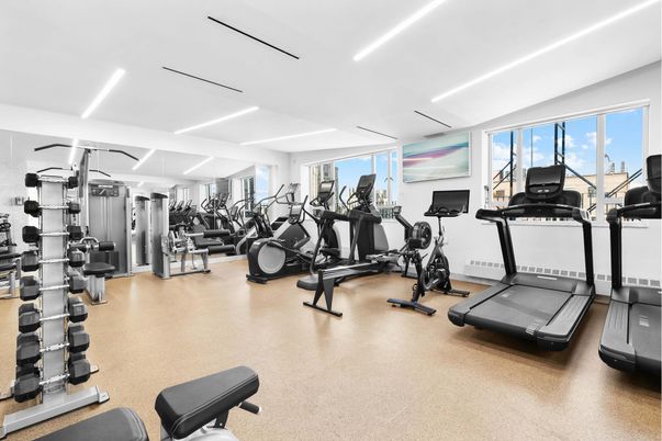 Fitness Equipment, Gym, Interior, Recessed Lighting