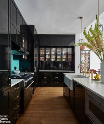 Interior, Kitchen, Pendant Lights, Wood Texture Flooring