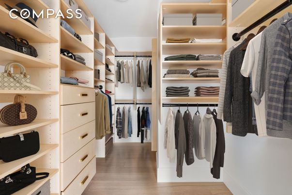 Interior, Walk-in Closets, Wood Texture Flooring