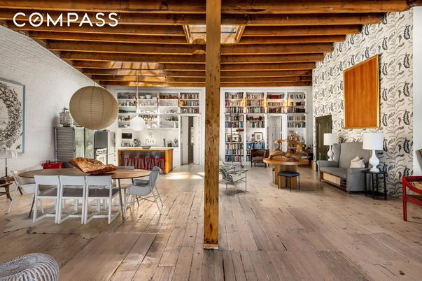 Dining room, Interior, Living room, Wooden Beams, Wood Texture Flooring
