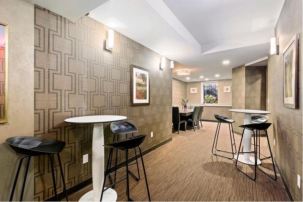 Dining room, Interior, Recessed Lighting, Stone Walls
