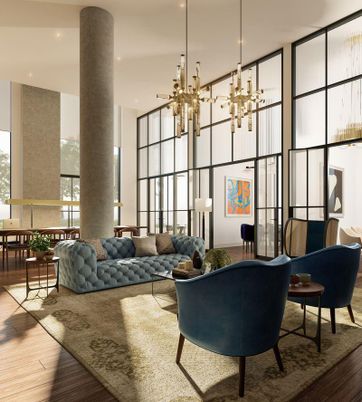 Interior, Living room, Pendant Lights, Recessed Lighting, Wood Texture Flooring