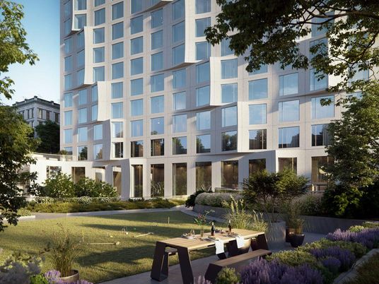 Exterior, Facade, Condo Building
