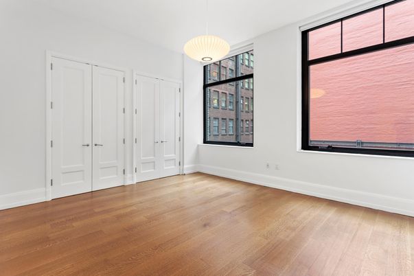 Empty room, Interior, Pendant Lights, Wood Texture Flooring