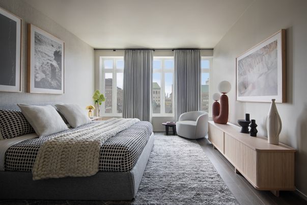 Bedroom, Interior, Wood Texture Flooring