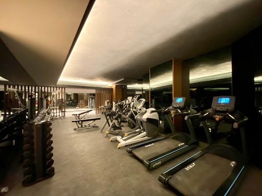 Fitness Equipment, Gym, Interior, Recessed Lighting