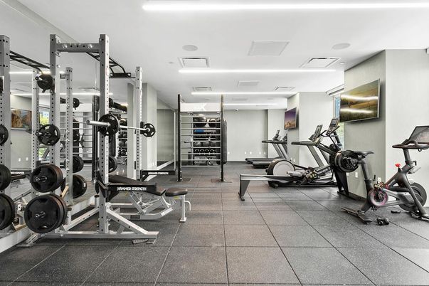 Fitness Equipment, Gym, Interior, Recessed Lighting