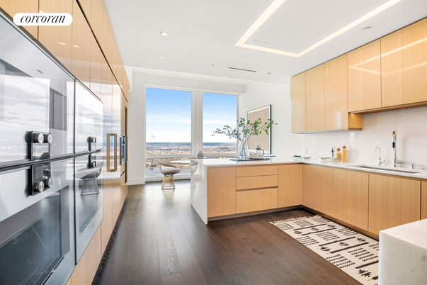 Interior, Kitchen, Recessed Lighting, Water, Wood Texture Flooring