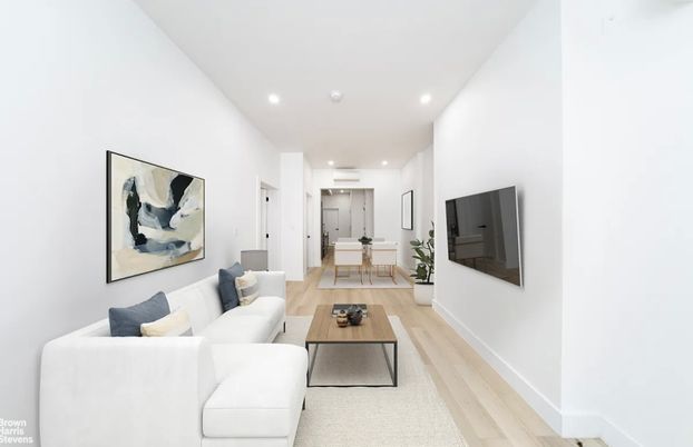 Dining room, Interior, Living room, Recessed Lighting, Wood Texture Flooring