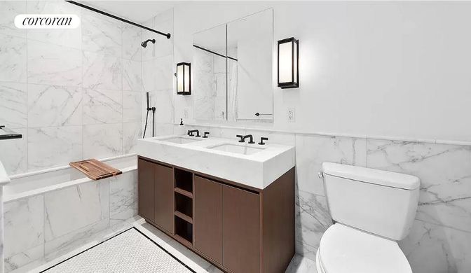 Bathroom, Glass Shower, Interior, Marble Walls