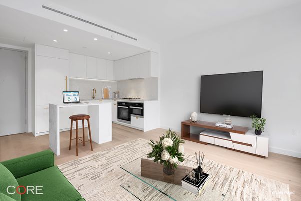 Interior, Kitchen, Living room, Recessed Lighting, Wood Texture Flooring