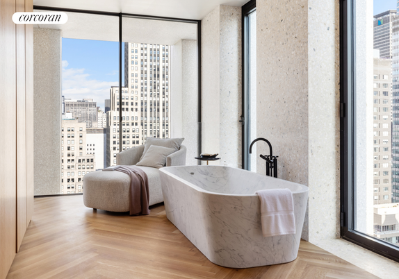 Bathroom, Free Standing Baths, Interior, Wood Texture Flooring