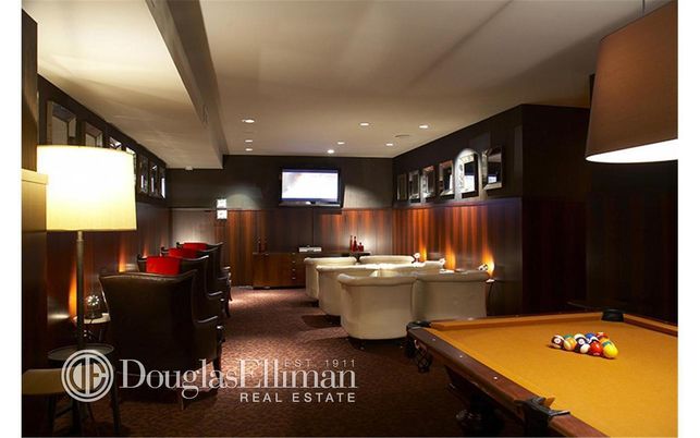 Billiard Table, Game Room, Interior, Recessed Lighting, Wooden Walls