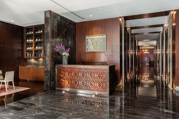 Interior, Marble, Recessed Lighting, Wooden Walls