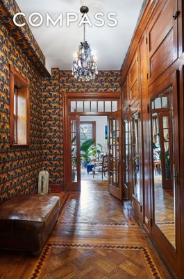 Chandelier, Interior, Wood Texture Flooring