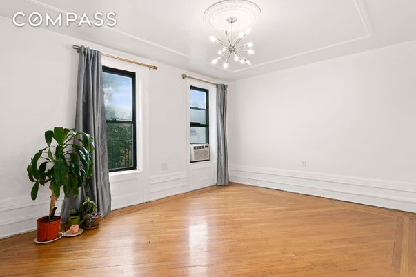Empty room, Interior, Pendant Lights, Wood Texture Flooring