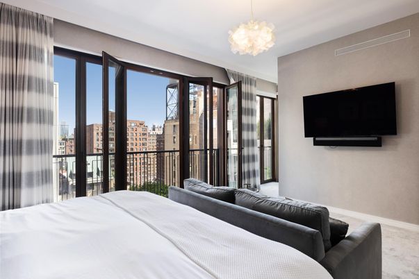 Bedroom, Chandelier, Interior