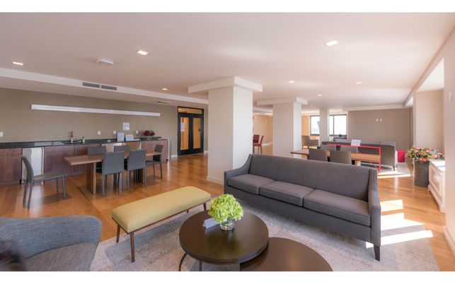 Dining room, Interior, Living room, Recessed Lighting, Wood Texture Flooring