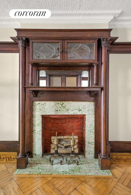 Fireplace, Interior, Wood Texture Flooring