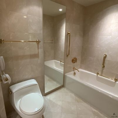 Bathroom, Interior, Recessed Lighting