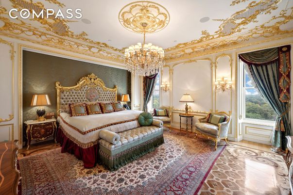 Bedroom, Chandelier, Interior