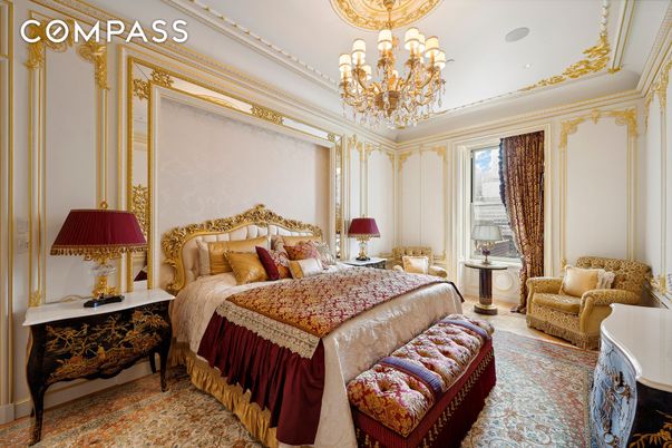 Bedroom, Chandelier, Interior, Recessed Lighting