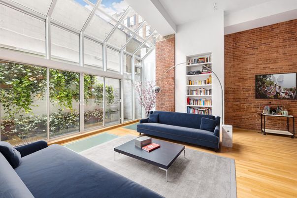 Interior, Living room, Stone Walls, Sun Room, Wood Texture Flooring
