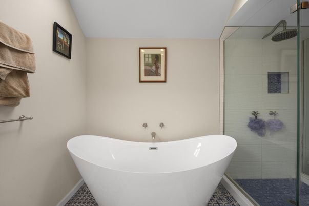 Bathroom, Free Standing Baths, Glass Shower, Interior
