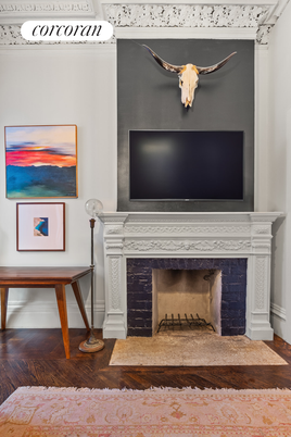 Fireplace, Interior, Wood Texture Flooring