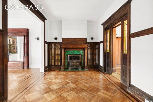 Fireplace, Interior, Wood Texture Flooring, Wooden Walls