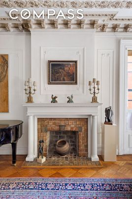 Fireplace, Interior, Piano, Wood Texture Flooring