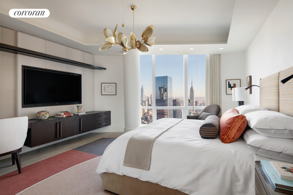 Bedroom, Interior, Pendant Lights, Recessed Lighting