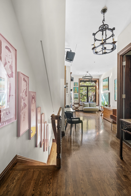 Chandelier, Dining room, Interior, Living room, Piano, Recessed Lighting, Wood Texture Flooring