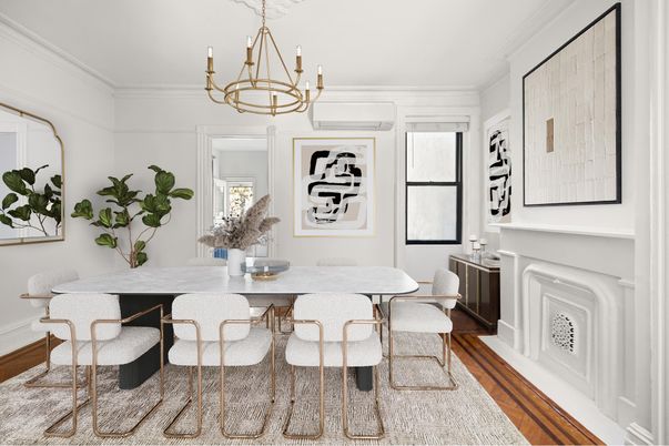 Chandelier, Dining room, Fireplace, Interior, Wood Texture Flooring