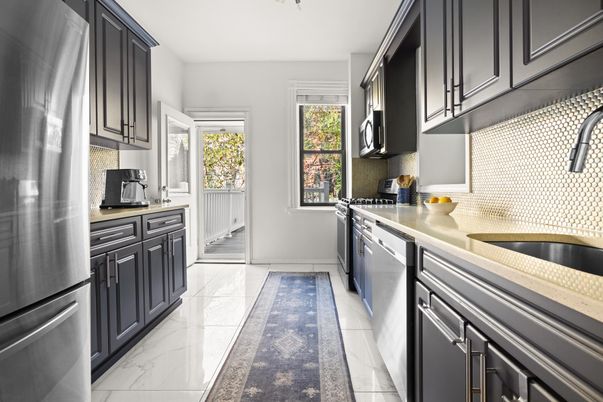Interior, Kitchen, Marble, Stainless Steel Appliances