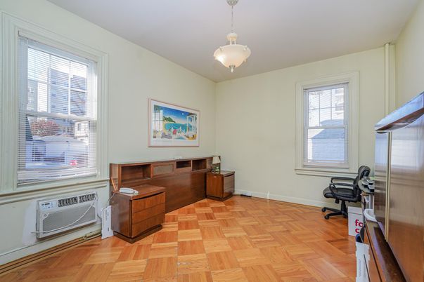 Home Office, Interior, Pendant Lights, Wood Texture Flooring