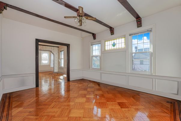 Empty room, Interior, Wooden Beams, Wood Texture Flooring