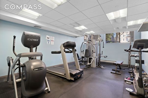 Fitness Equipment, Gym, Interior, Recessed Lighting