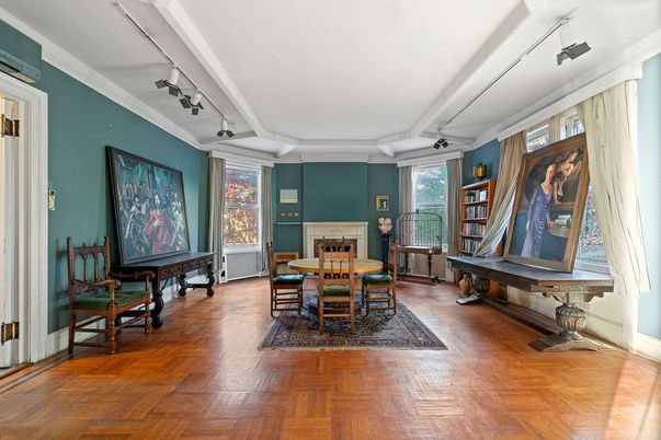 Dining room, Interior, Wood Texture Flooring