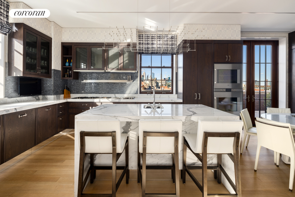 Interior, Kitchen, Pendant Lights, Wood Texture Flooring