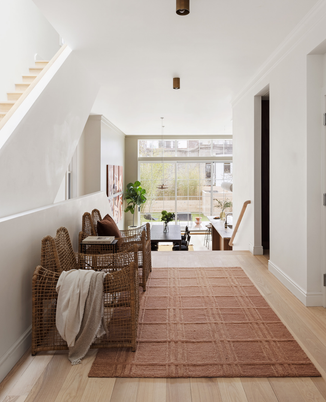 Interior, Living room, Pendant Lights, Wood Texture Flooring