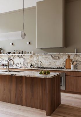 Interior, Kitchen, Pendant Lights, Wood Texture Flooring