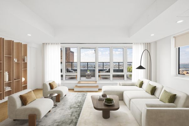 Interior, Living room, Recessed Lighting