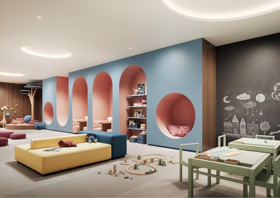 Interior, Living room, Recessed Lighting
