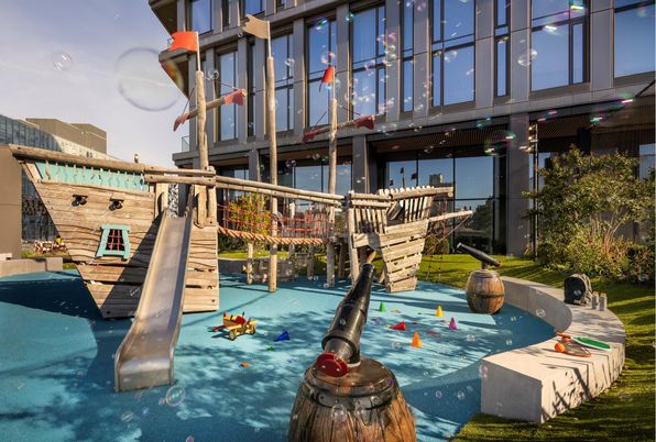 Backyard, Exterior, Playground, Pool