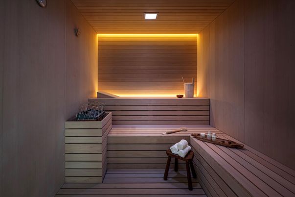 Interior, Recessed Lighting, Sauna Room