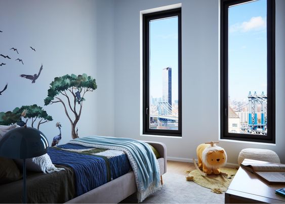 Bedroom, Interior, Wood Texture Flooring