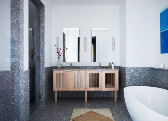 Bathroom, Dual Sink Vanities, Free Standing Baths, Interior