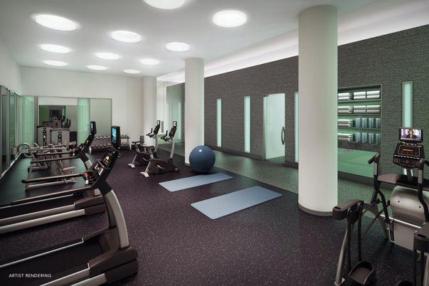 Fitness Equipment, Gym, Interior, Recessed Lighting